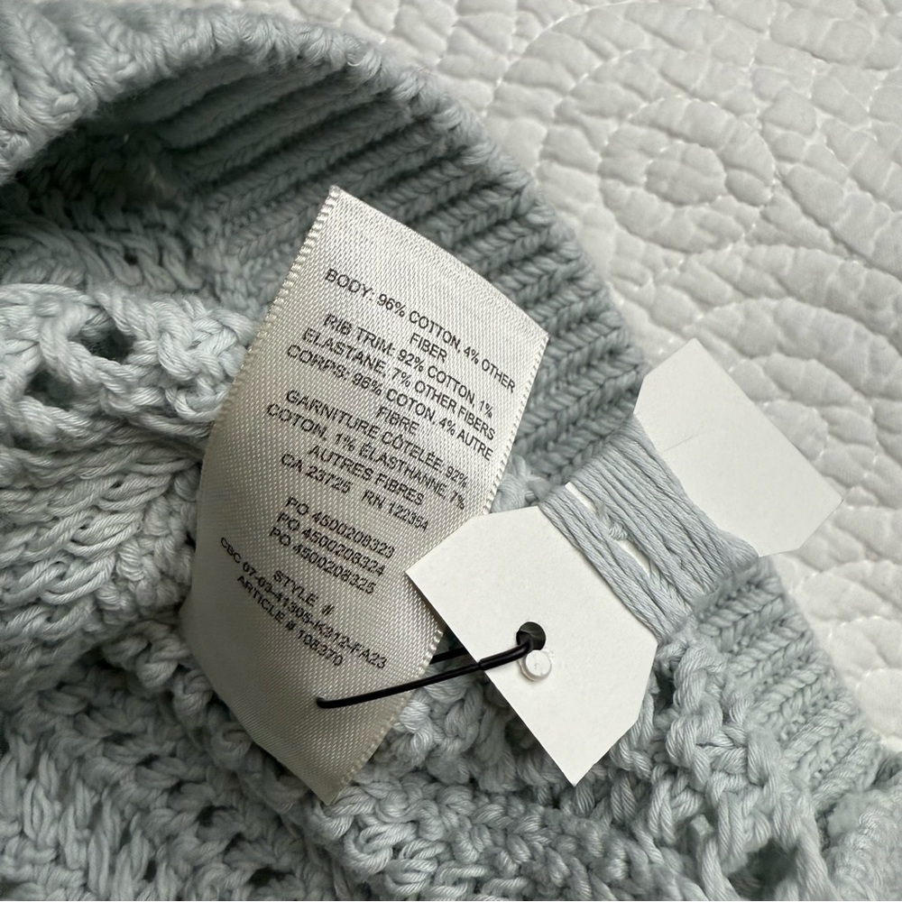 BNWT Wilfred Afterglow Sweater Glacier Blue Knit Crew Nck Sweater Cotton Medium - Picture 13 of 15